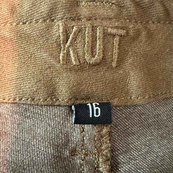 Kut From The Kloth Cargo Ankle Straight Leg Pants Size 16 Autumn Brown - Picture 8 of 11